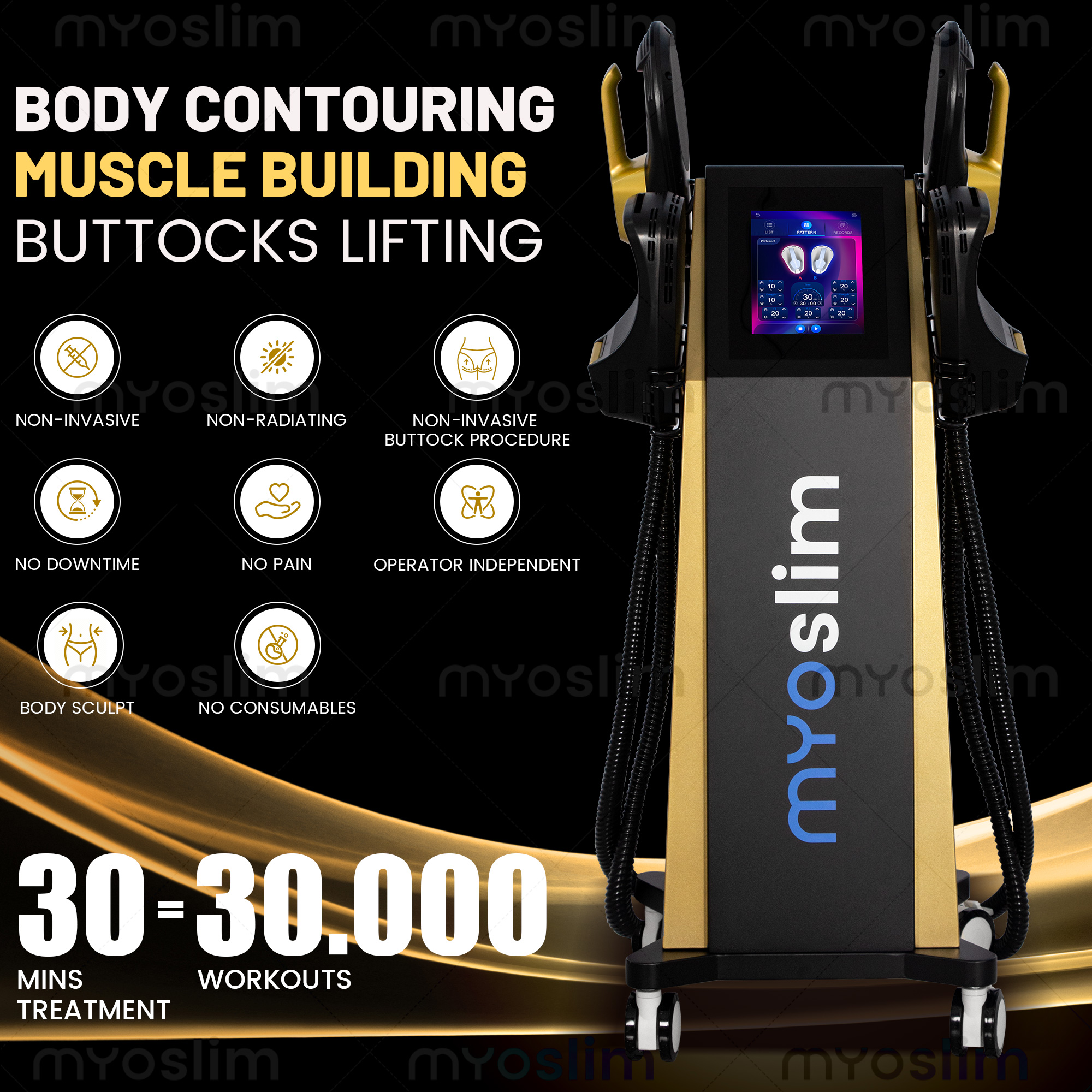 Vibraslap Percussion - 6500W EMS Neo RF Body Sculpt