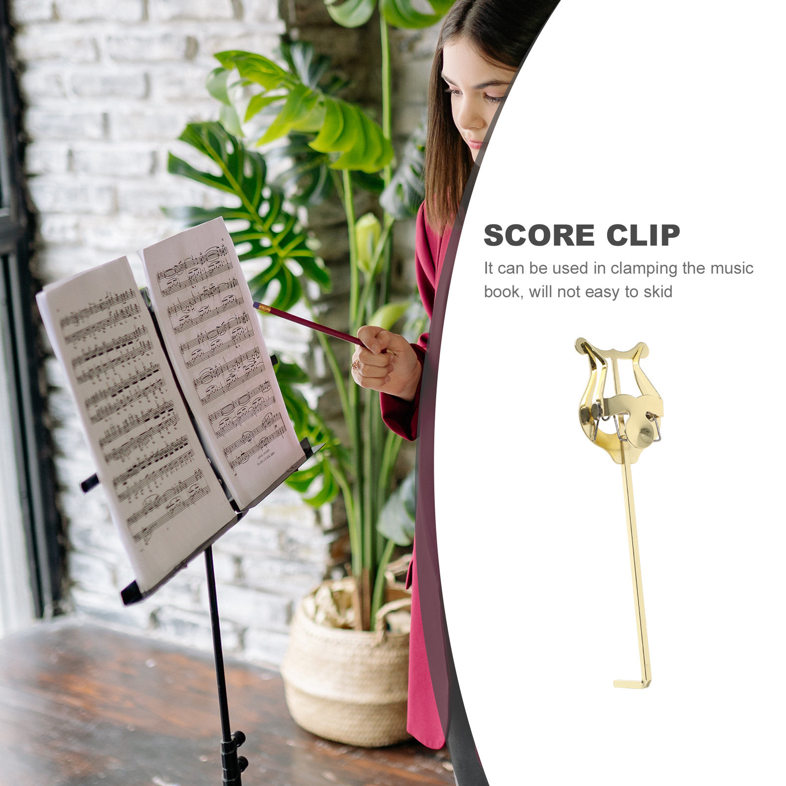 Musical Instrument Cornet - Trumpet Music Score Clip Metal Marching
