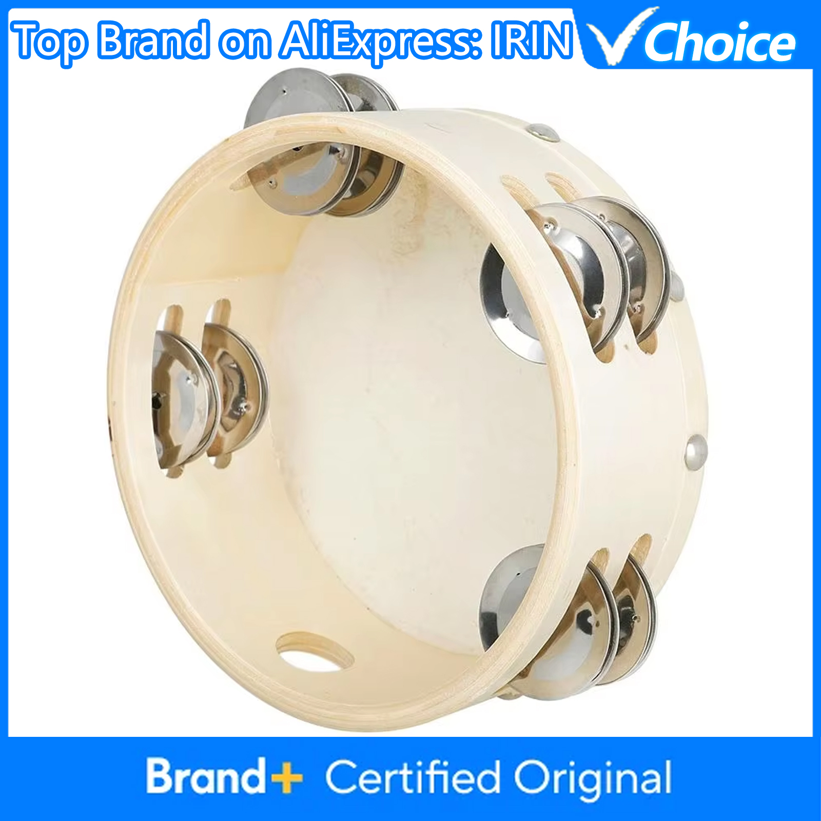 Musical Instrument Games - Hand Held Tambourine Toys 6 Inch