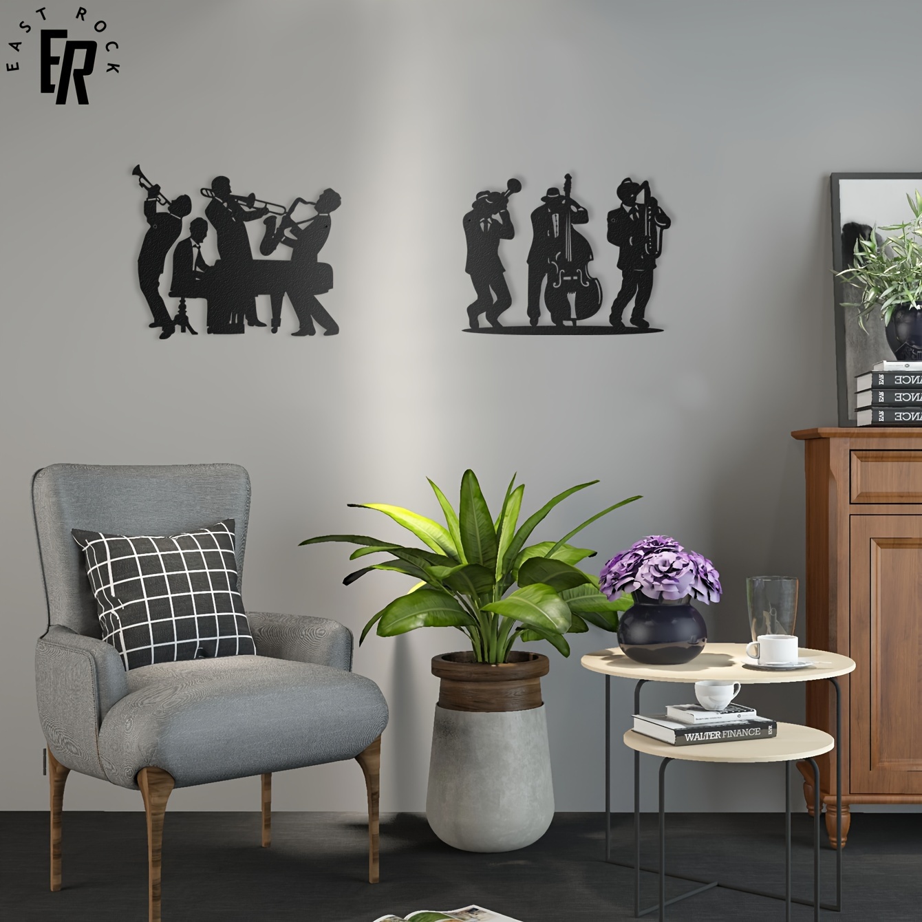 Musical Instrument Logo - Metal Musician Silhouette Wall Decor |