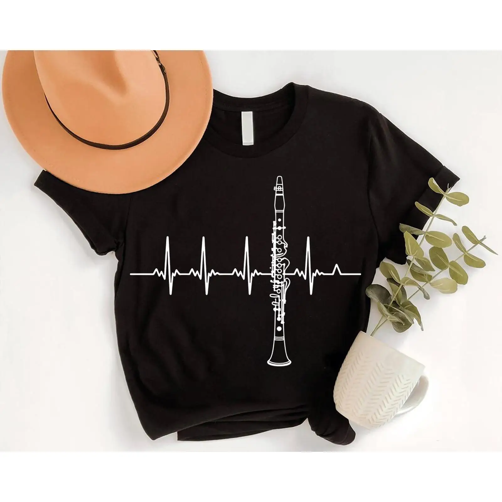 Musical Instrument In Orchestra - Clarinet HeartbeaT T Shirt Music Lover