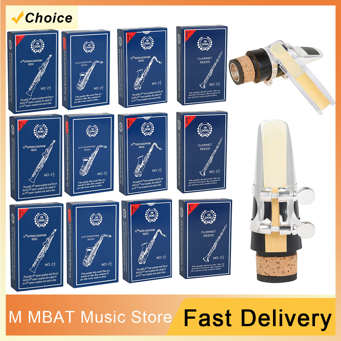 Musical Instrument Reed - 10/20Set 2.5 Soprano/Alto/Tenor/Clarinet B Flat Saxophone