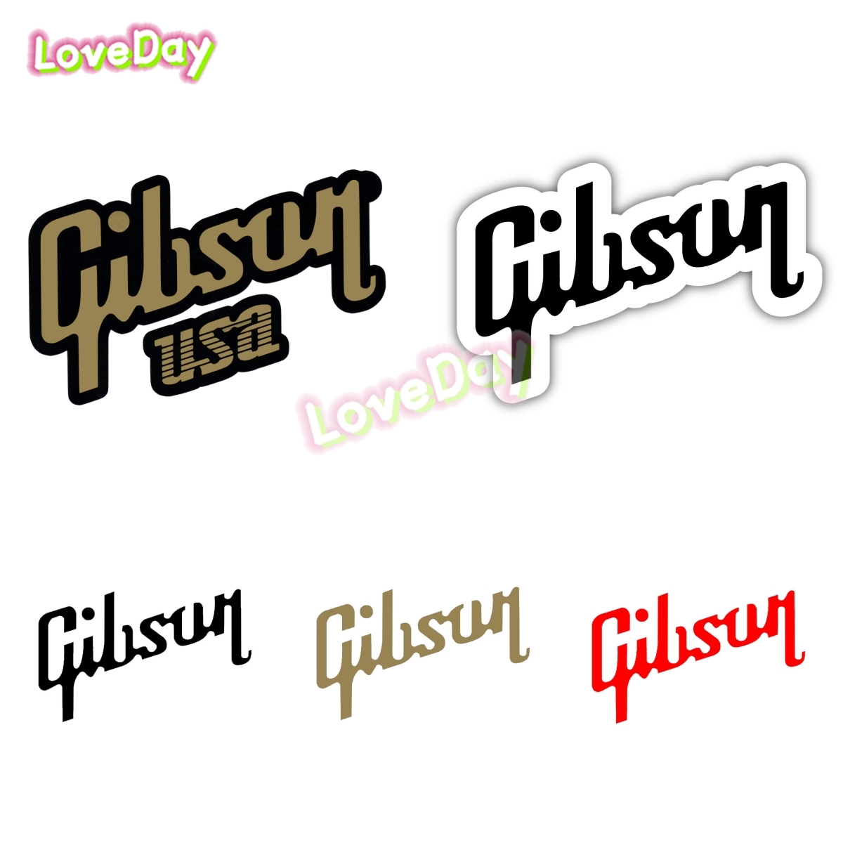 Musical Instrument Logo - Gibson Logo Sticker Decal Vinyl Guitar