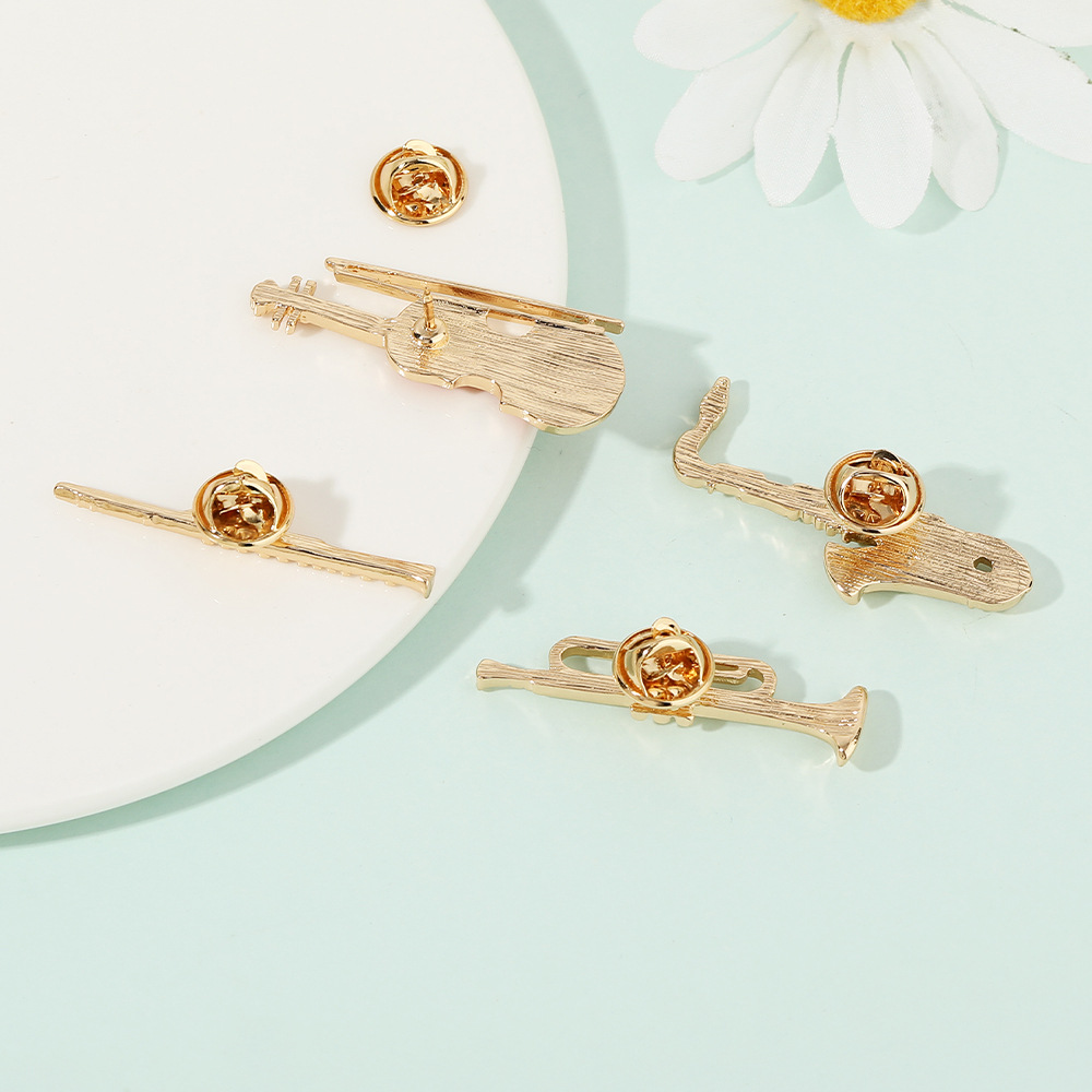 Musical Instrument In Orchestra - Golden Musical Instrument Pins Symphony Orchestra