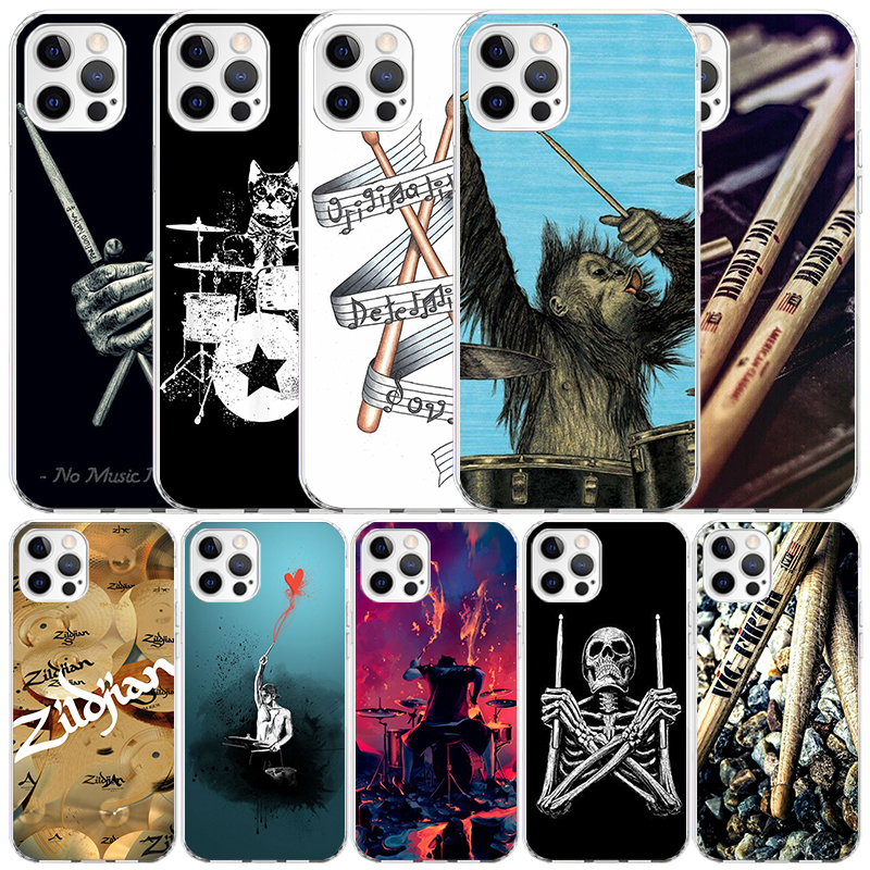 Musical Instrument Logo - Musical Instrument Drum Rock Phone Case