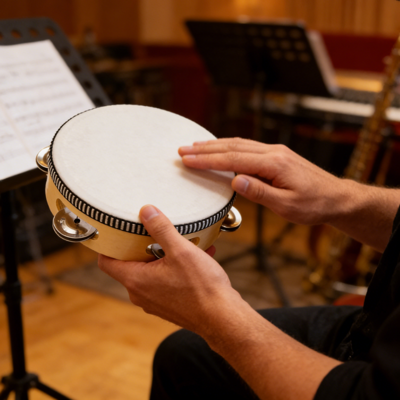 Musical Instrument Games - 6inch Hand Held Drum Tambourine Drum