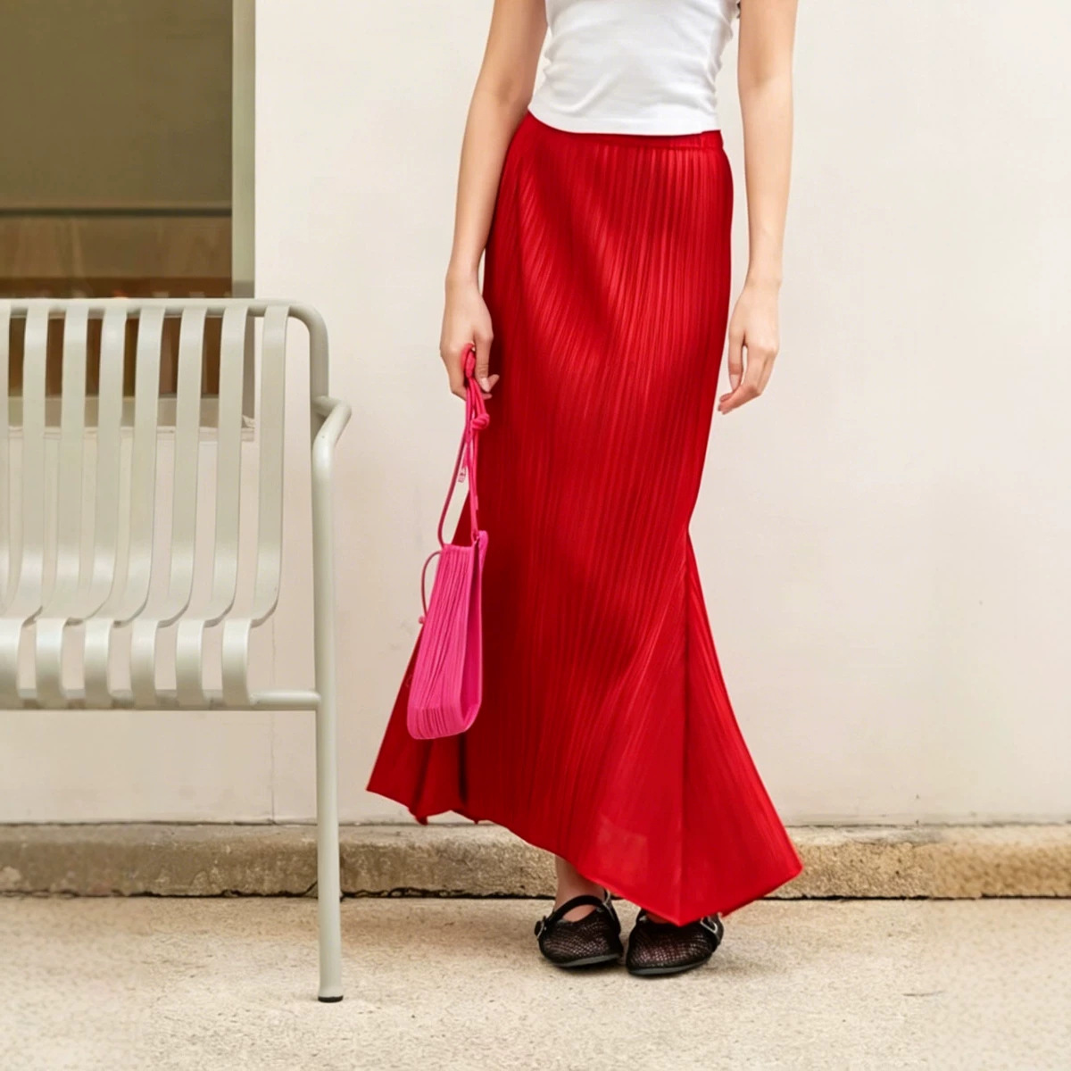 Musical Instrument Japanese - Miyake Pleated Women's Casual Skirt 2026