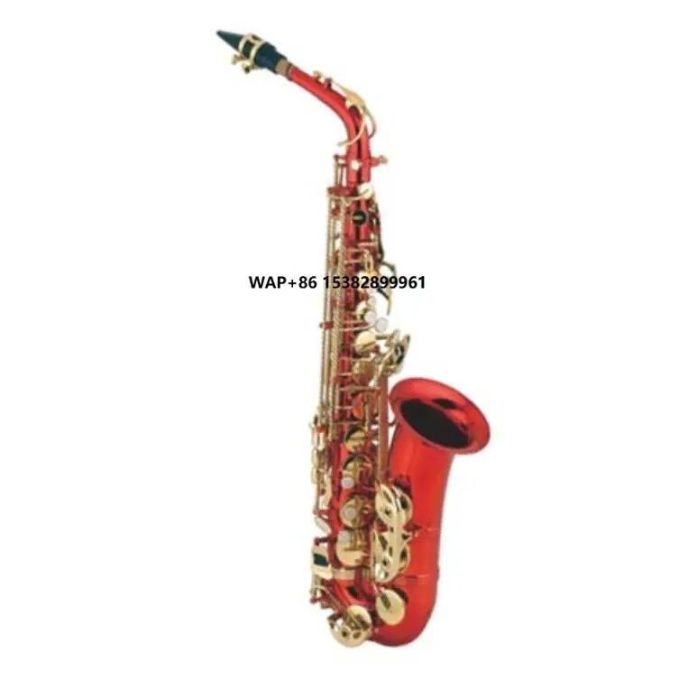 Musical Instrument Logo - Red Colour Professional Alto Saxophone Wholesale