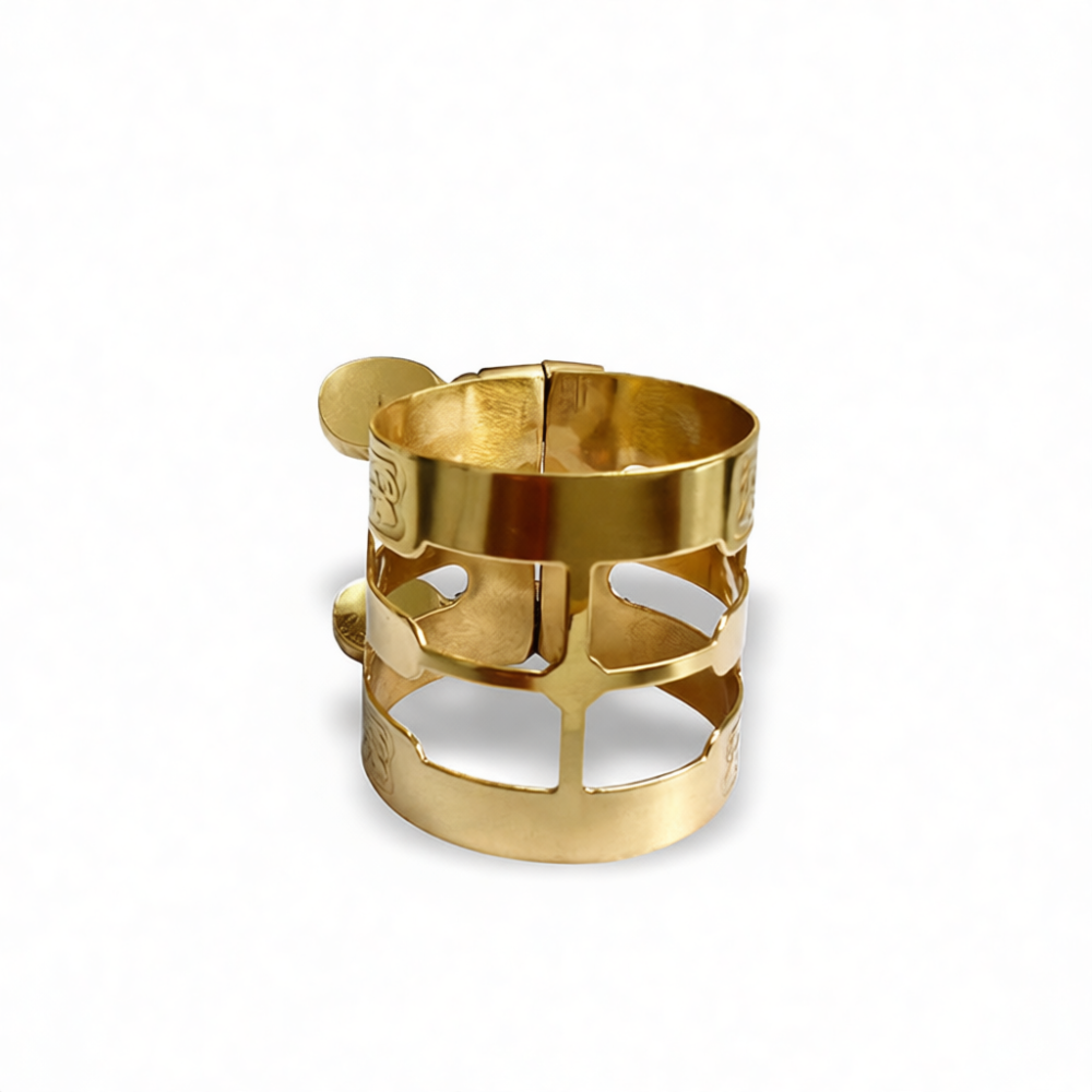 Musical Instrument Reed - Engraved Metal Ligature For Saxophone Mouthpiece