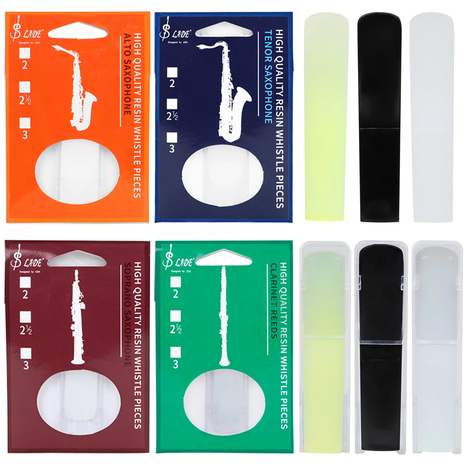 Musical Instrument Reed - SLADE 2.5 Saxophone Resin Reeds Clarinet