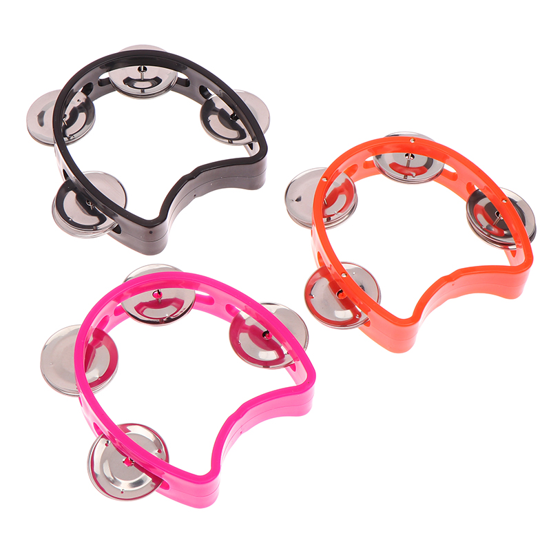 Musical Instrument Games - Kindergarten Hand-held Tambourine Metal Bells Plastic