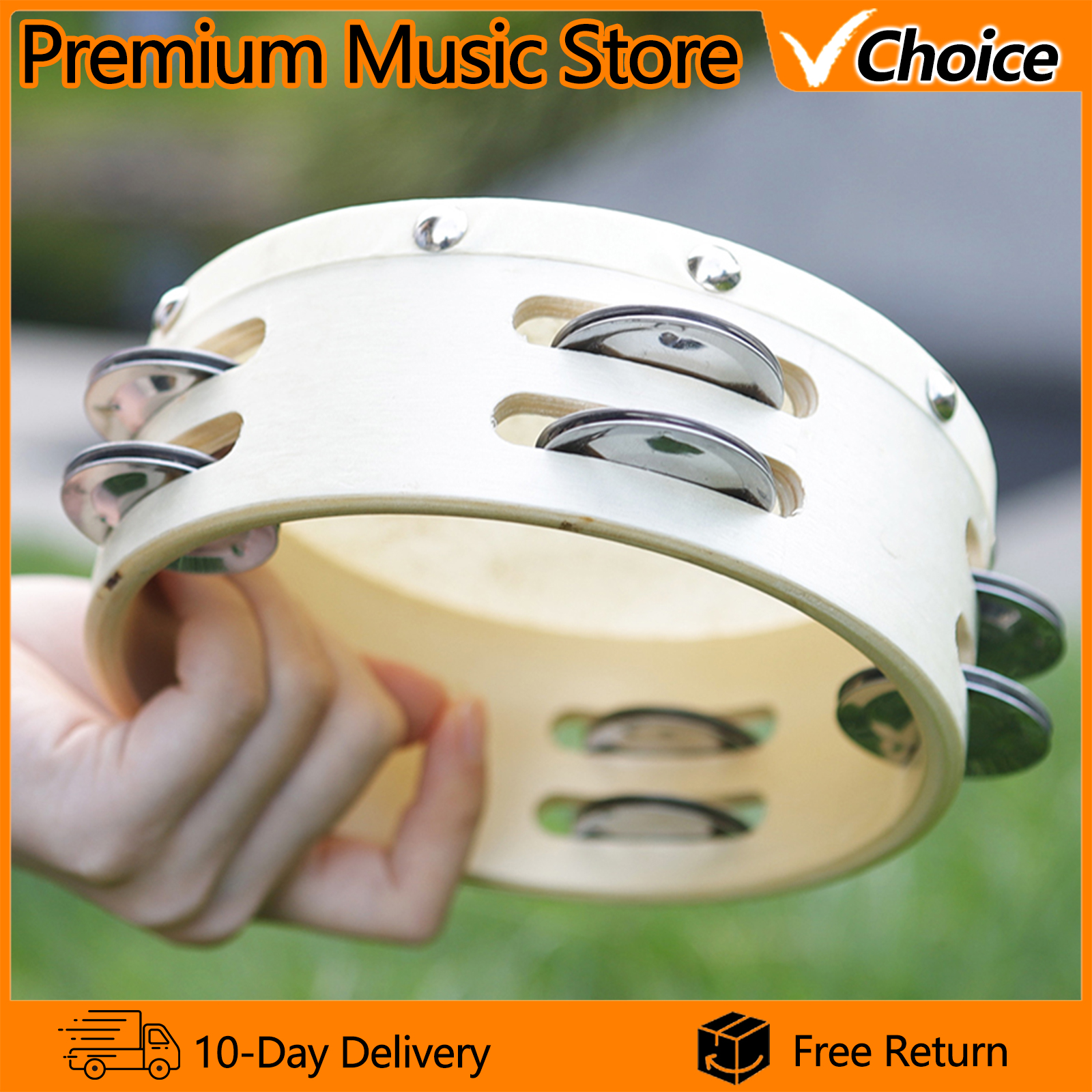Hand Held Tambourine Toys 6 In - Musical Instrument Games recension och pris