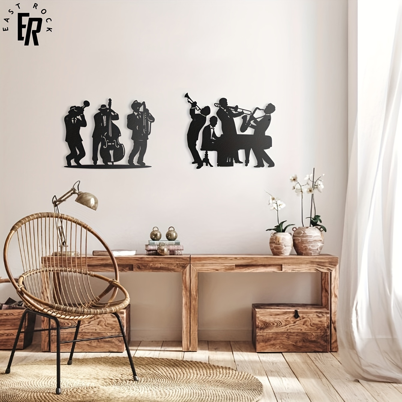 Metal Musician Silhouette Wall - Musical Instrument Logo recension och pris