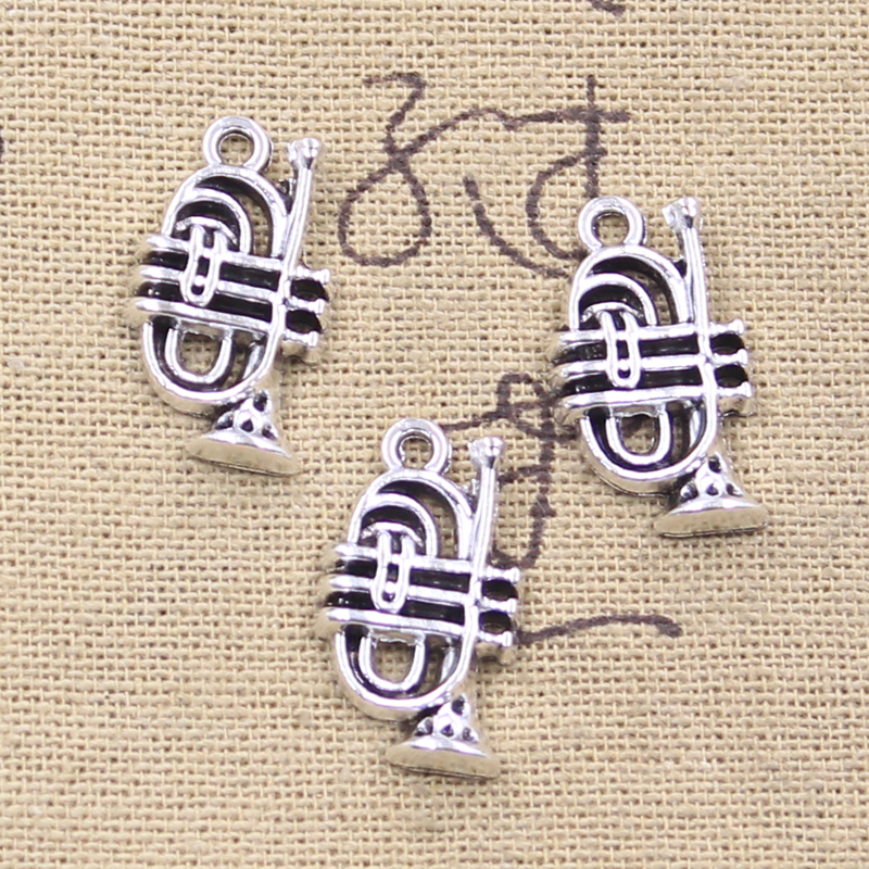 10pcs Charms Musical Instrumen - Musical Instrument Cornet recension och pris