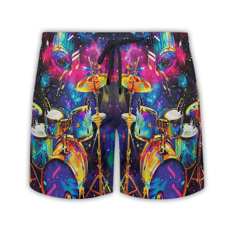 Drum Lover Short Pants For Men - Musical Instrument Hawaii recension och pris