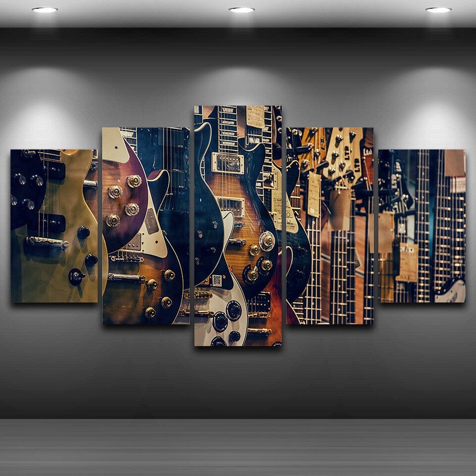 No Frame Canvas 5Pieces Vintag - Musical Instrument Of Africa recension och pris
