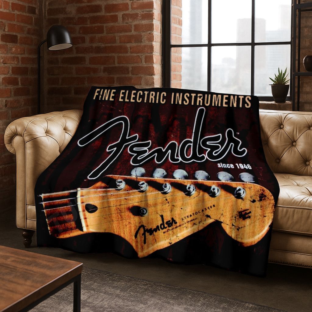 Fashion Fender Logo Guitar Mus - Musical Instrument Logo recension och pris
