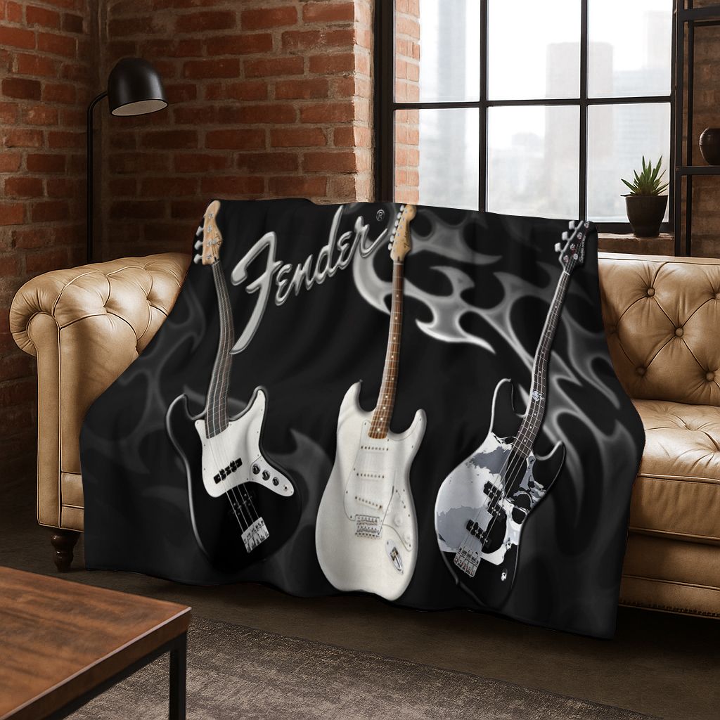 Fashion Fender Logo Guitar Mus - Musical Instrument Logo recension och pris