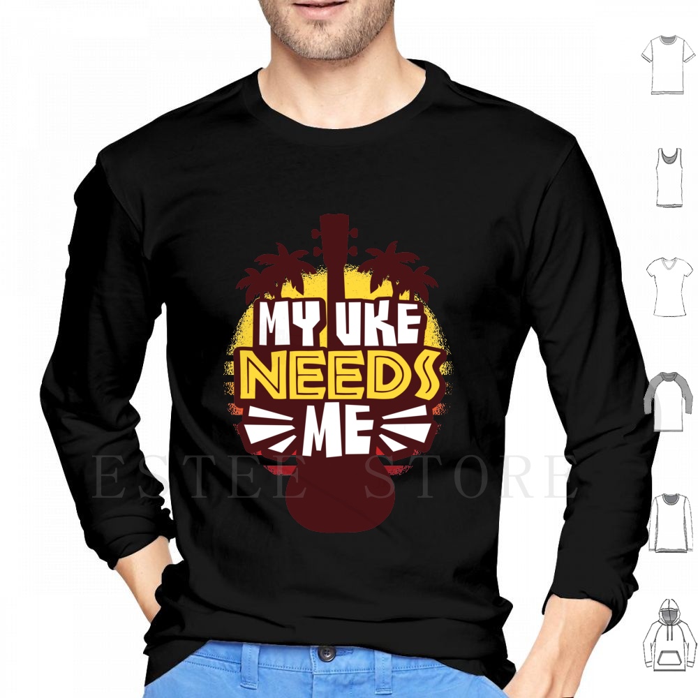 Ukulele Hoodies Long Sleeve Uk - Musical Instrument Hawaii recension och pris