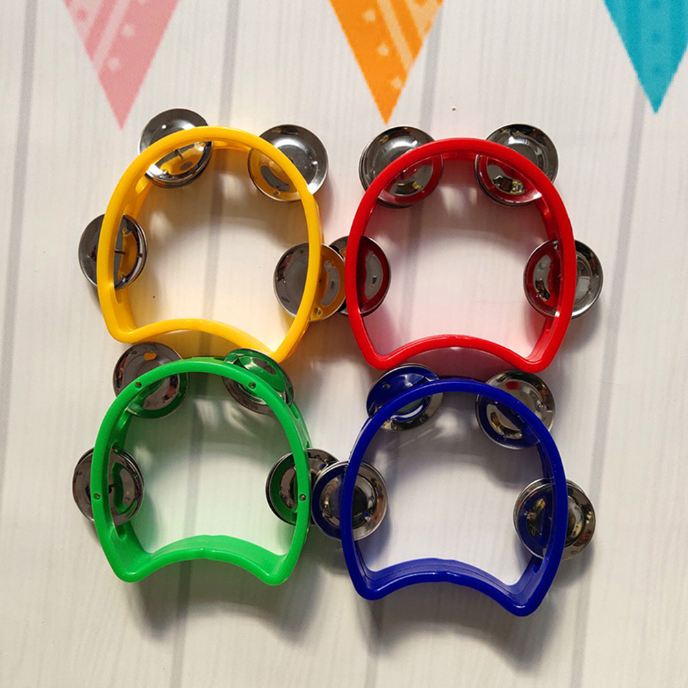 4pcs Tambourine Jingles Rattle - Musical Instrument Games recension och pris