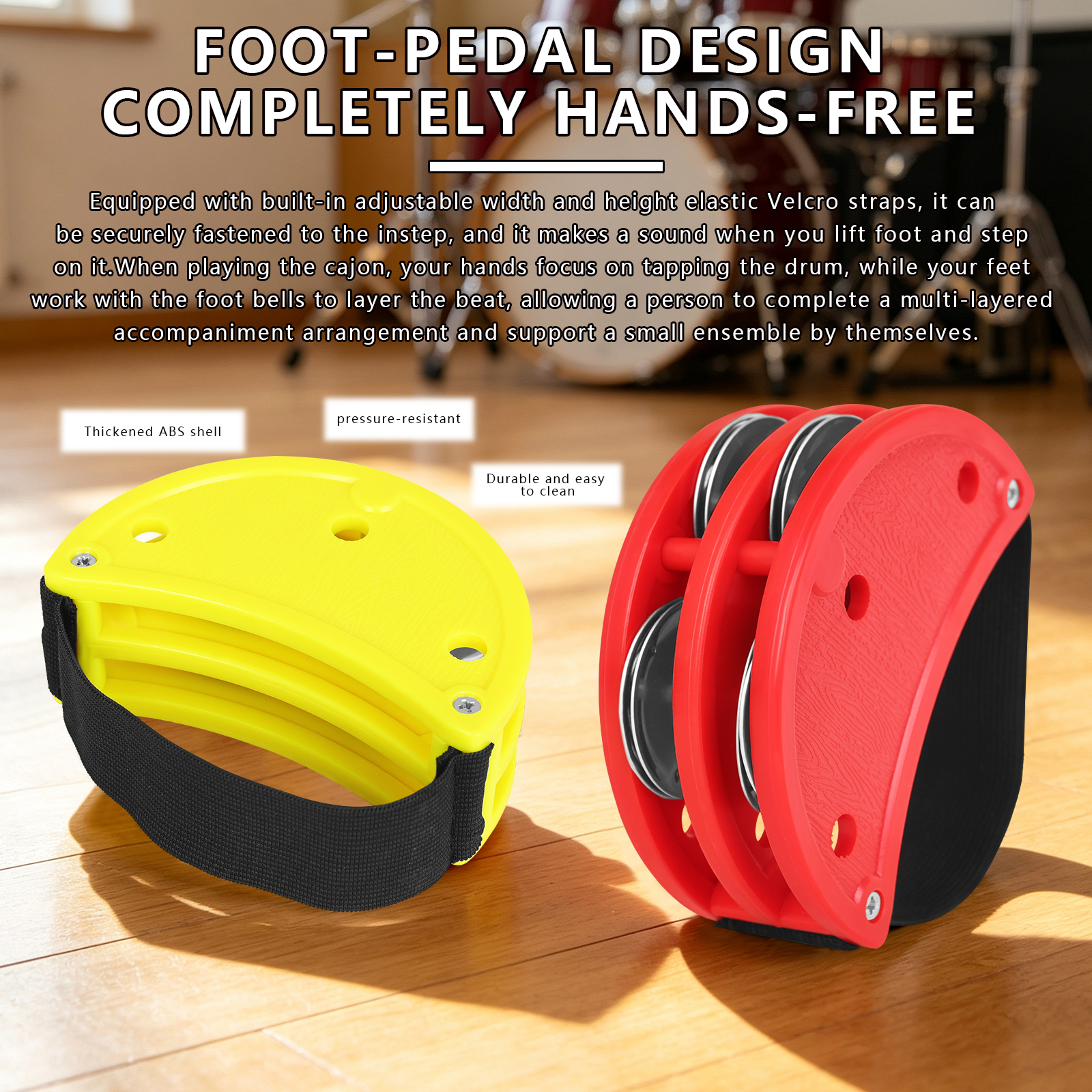 J210 Orff Foot Bell Set Clear  - Musical Instrument Games recension och pris