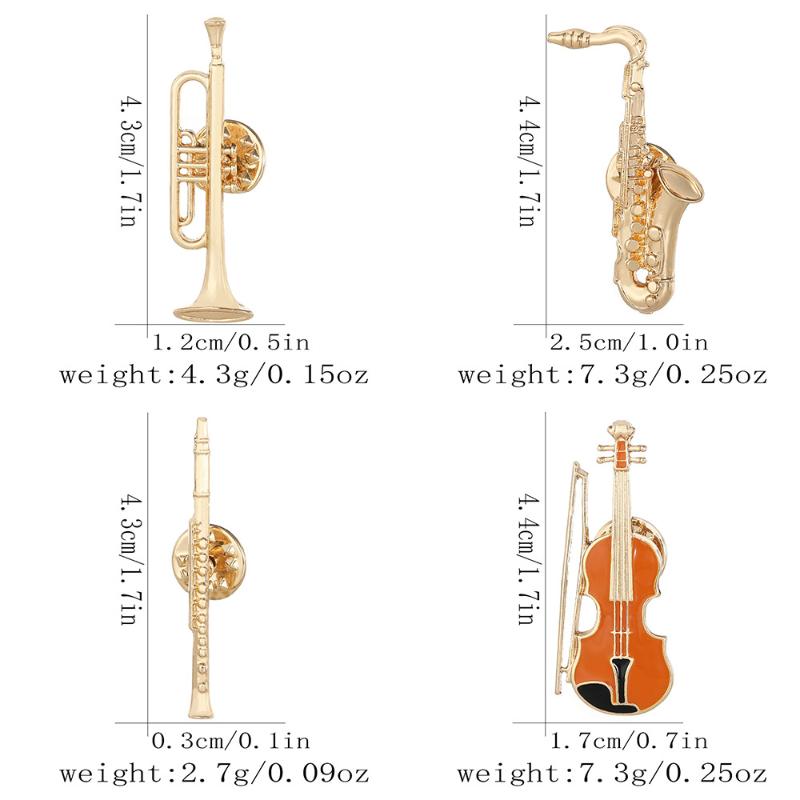 Violin Shaped Golden Pins1Pcs  - Musical Instrument In Orchestra recension och pris